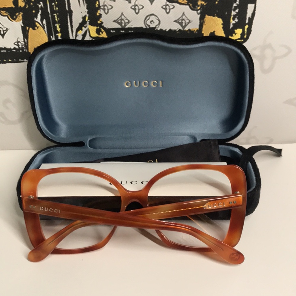 Luxury New Authentic Gucci GG0473O 003 Eyeglasses - Picture 13 of 14